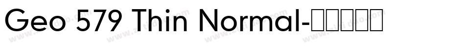Geo 579 Thin Normal字体转换